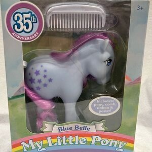 My Little Pony 35th Anniversary Blue Belle Figure Original 1983 Collection